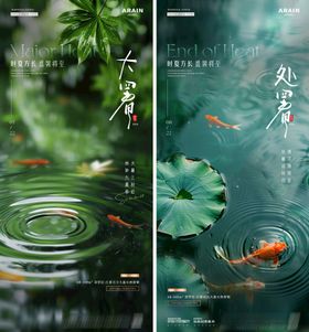 大暑处暑三伏天西瓜海报
