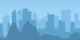 建筑剪影楼房概念图楼宇城市
