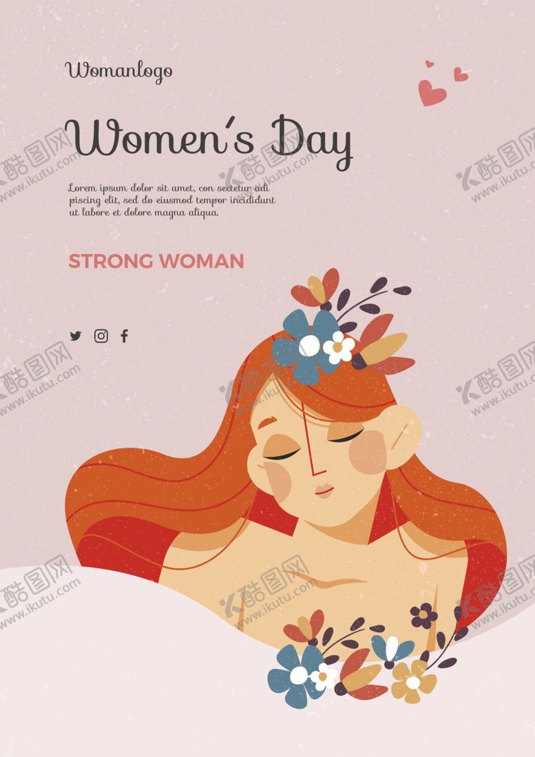 编号：32019702130023152764【酷图网】源文件下载-妇女节创意海报