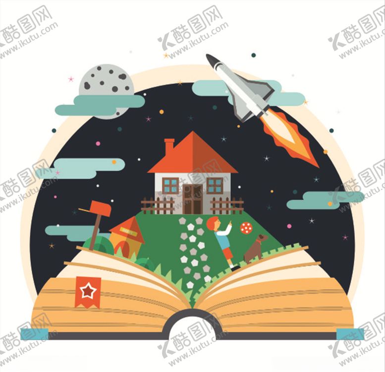 编号：96331010032202426029【酷图网】源文件下载-魔法书房子宇宙素材