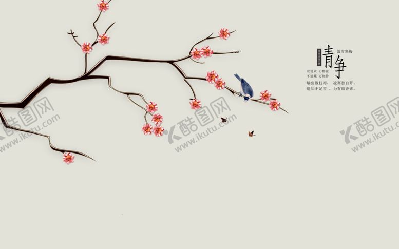 编号：89699905060902358769【酷图网】源文件下载-工笔花鸟背景墙装饰画