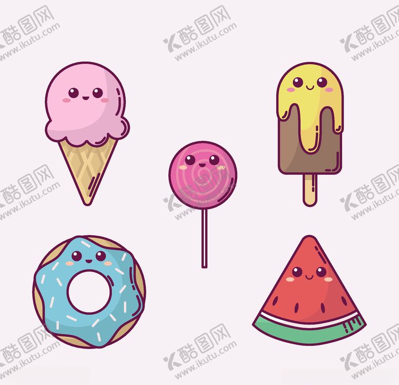 编号：99123209302340429152【酷图网】源文件下载-可爱食物