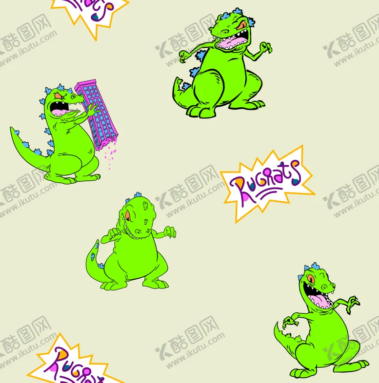 编号：13164001191001438005【酷图网】源文件下载-卡通恐龙