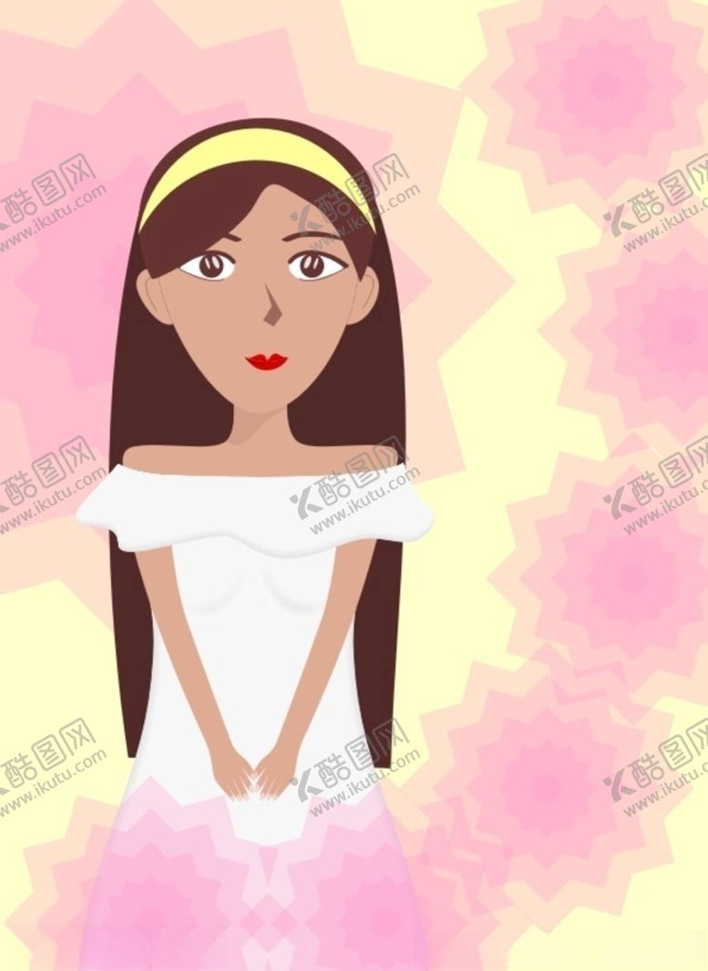 编号：63836409282328051696【酷图网】源文件下载-矢量美女