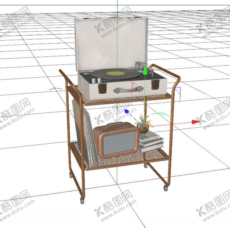 编号：29499302150934133584【酷图网】源文件下载-C4D模型唱片机