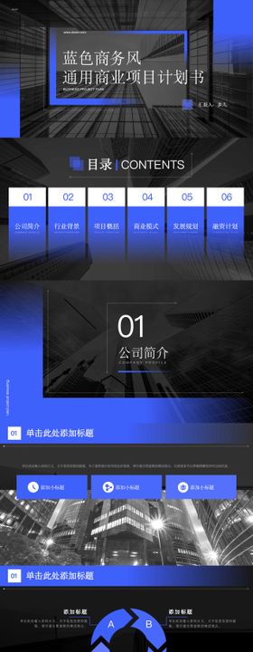通用商业项目计划书PPT