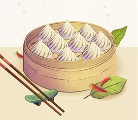 食物插画日本料理下午茶日式拉面