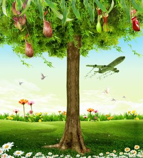 飞机天空草地