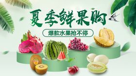 清新唯美风夏季新鲜水果店铺首页