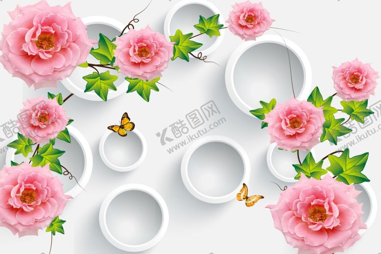 编号：45398607060506058802【酷图网】源文件下载-花卉背景墙
