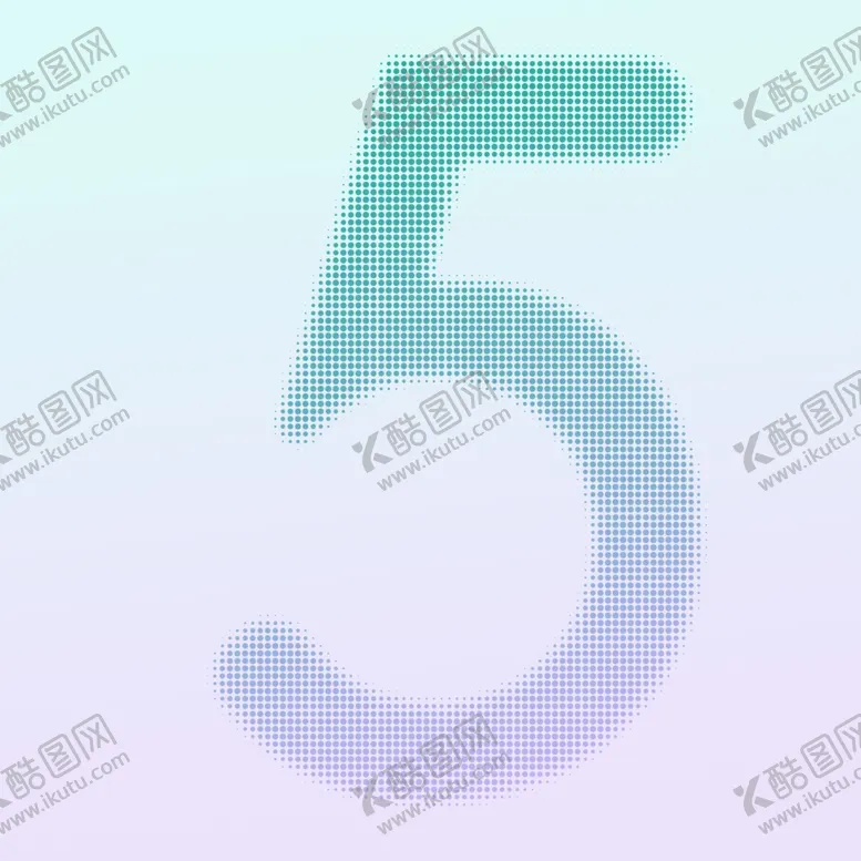 编号：21545401311440383152【酷图网】源文件下载-波点数字5