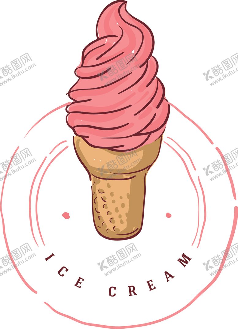 编号：51806709191407561337【酷图网】源文件下载-奶油巧克力点心插画