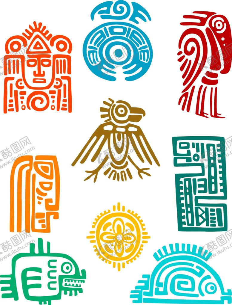 编号：47011610110946063955【酷图网】源文件下载-古典玛雅图标