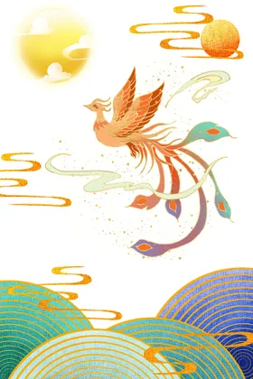 凤凰国潮鹤插图