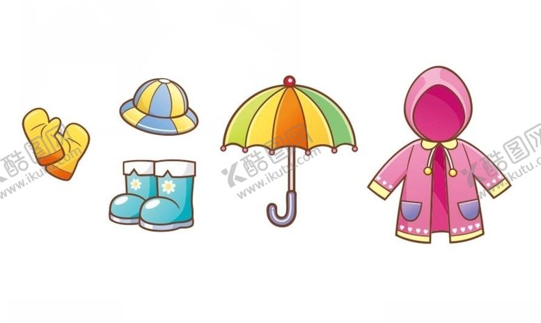 编号：85526705101913458786【酷图网】源文件下载-矢量卡通雨具