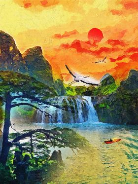 现代简约装饰抽象创意中式创意极