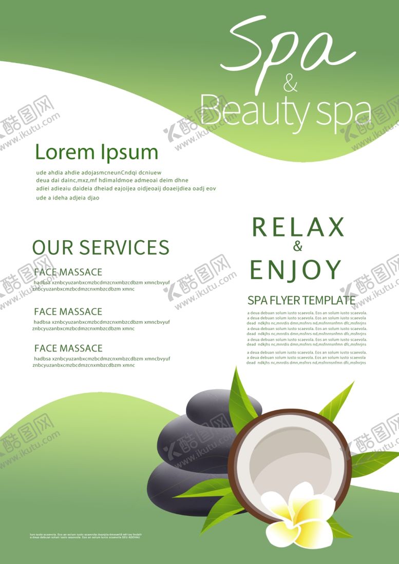 编号：55452510090136086349【酷图网】源文件下载-瑜伽spa简约海报