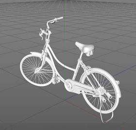 C4D模型自行车