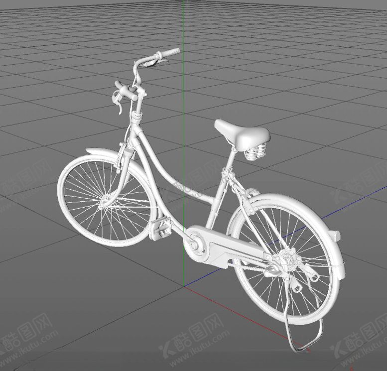 编号：11955502131417297995【酷图网】源文件下载-C4D模型自行车