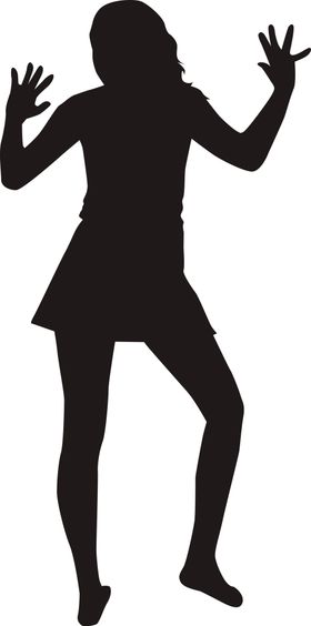 唱歌跳舞剪影男人女人蹈卡拉OK