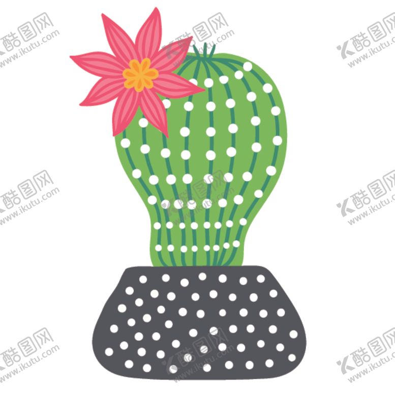 编号：55049610292047408482【酷图网】源文件下载-小清新仙人掌绘画图案