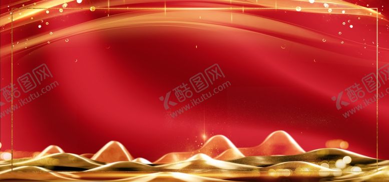 编号：74877010110907481351【酷图网】源文件下载-红色年会背景