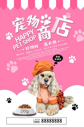 宠物商店折扣海报