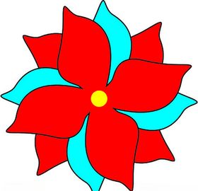 彩色前程似锦花瓣矢量图