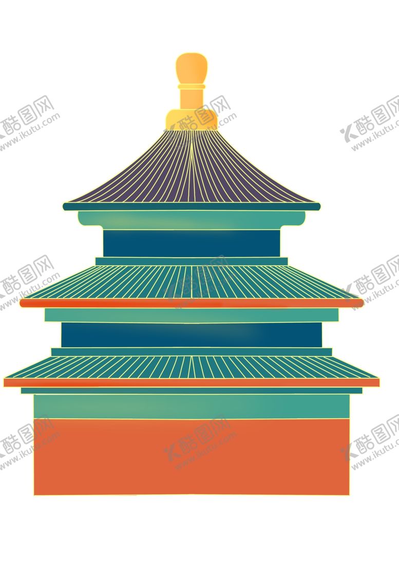 编号：50864209221519433513【酷图网】源文件下载-简约天坛插画