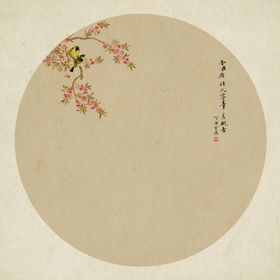 中国风工笔画背景