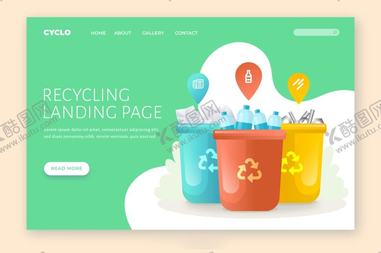 编号：77883209251625416880【酷图网】源文件下载-垃圾分类矢量插画