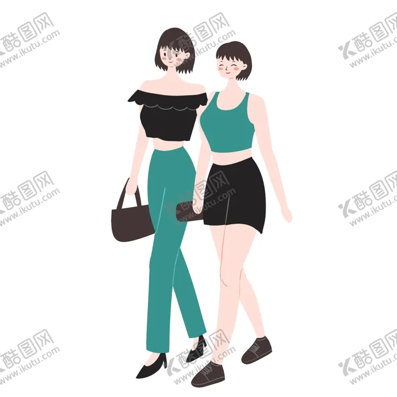编号：63963101281551387968【酷图网】源文件下载-女神节闺蜜姐妹花