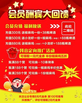 会员充值促销海报