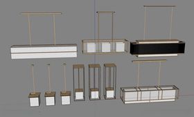 古典灯具模型