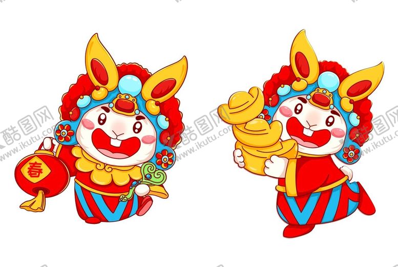 编号：87026410101543240931【酷图网】源文件下载-兔年喜庆兔子