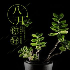 八月水墨唯美玫瑰