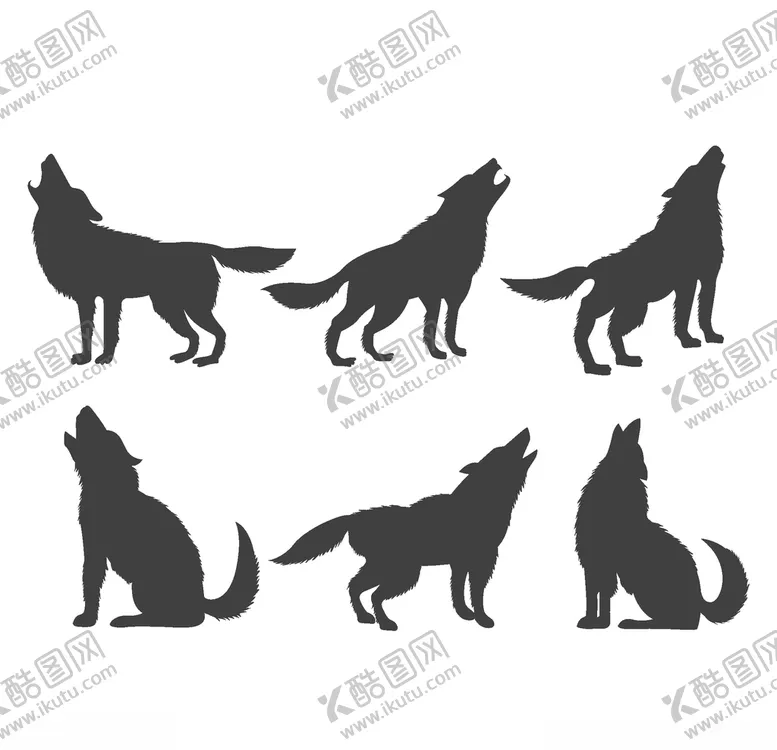 编号：39047606241950027756【酷图网】源文件下载-狼剪影