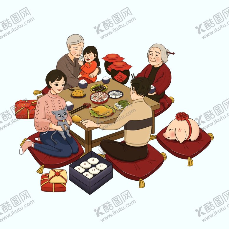 编号：45518809271845188310【酷图网】源文件下载-卡通家庭