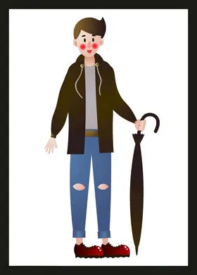 手绘男人男孩卡通动画动画卡通