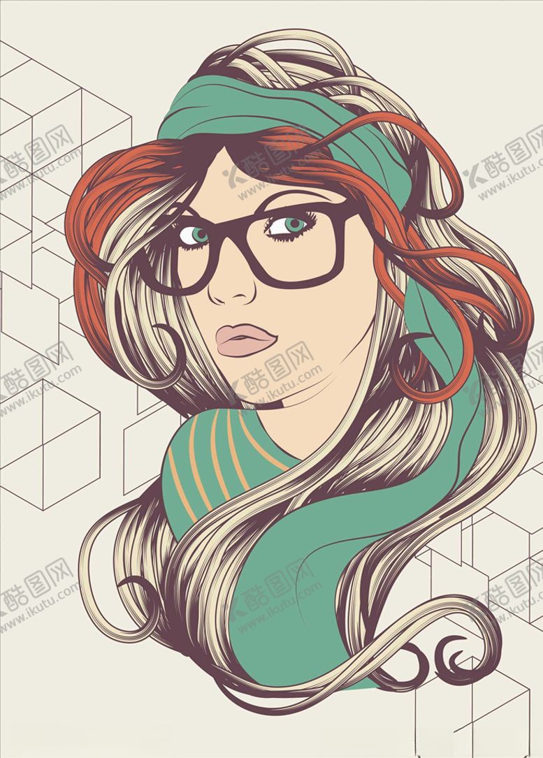 编号：46561110041834417920【酷图网】源文件下载-秀发女郎