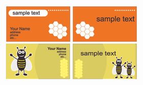 矢量养蜂蜂蜜企业名片模版