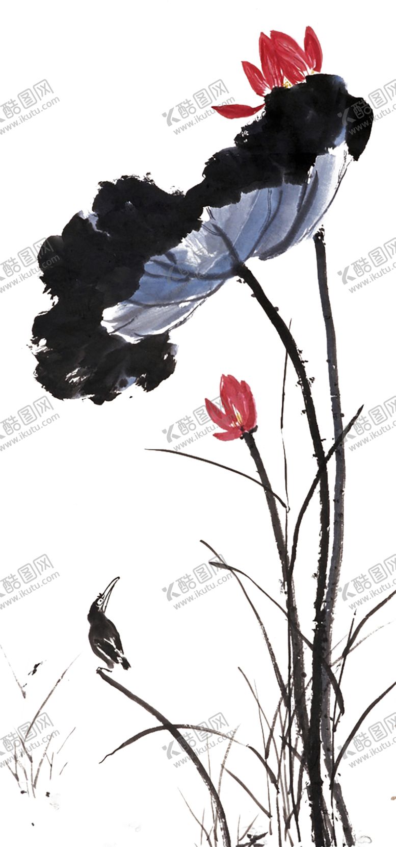 编号：60395805080045472548【酷图网】源文件下载-水墨荷花粉色荷花荷花意境