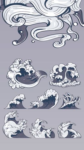 海浪波浪波纹