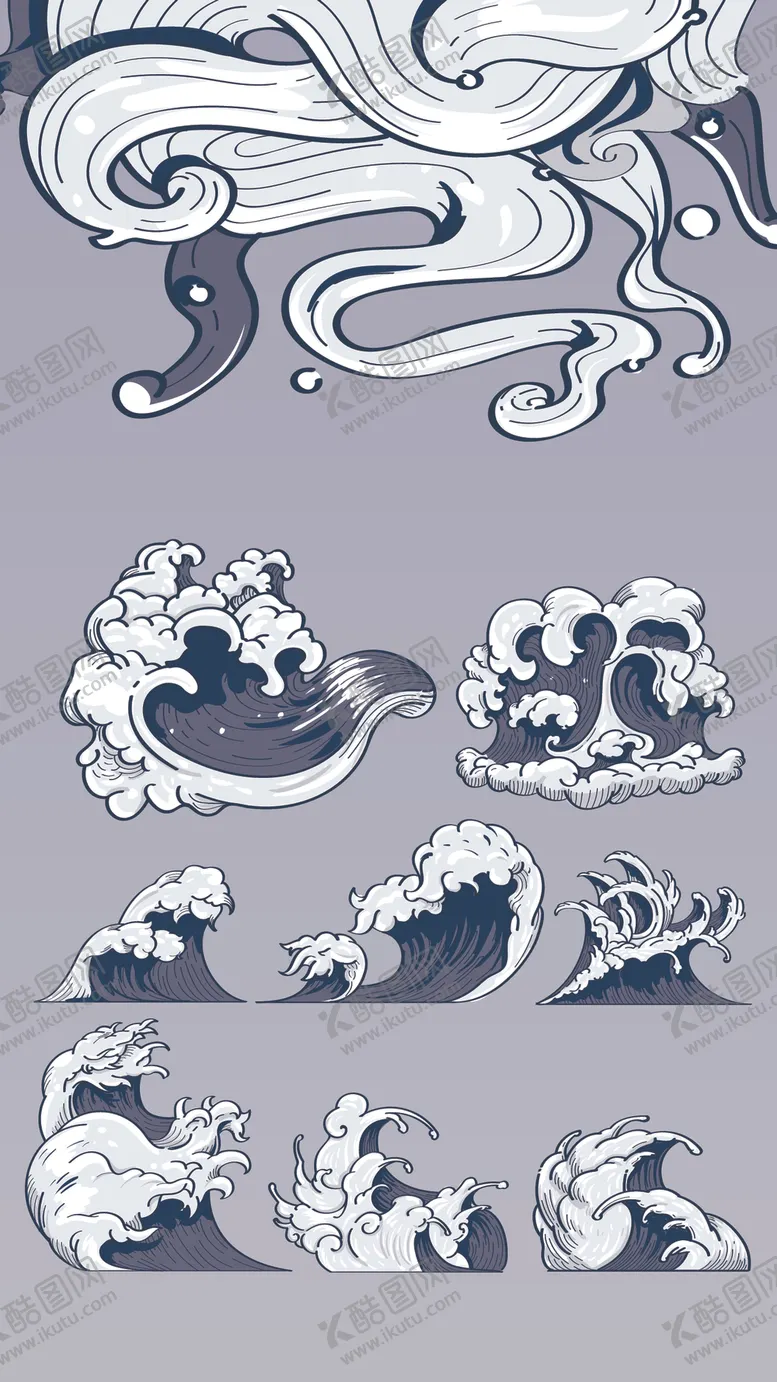 编号：66570606271103466764【酷图网】源文件下载-海浪波浪波纹