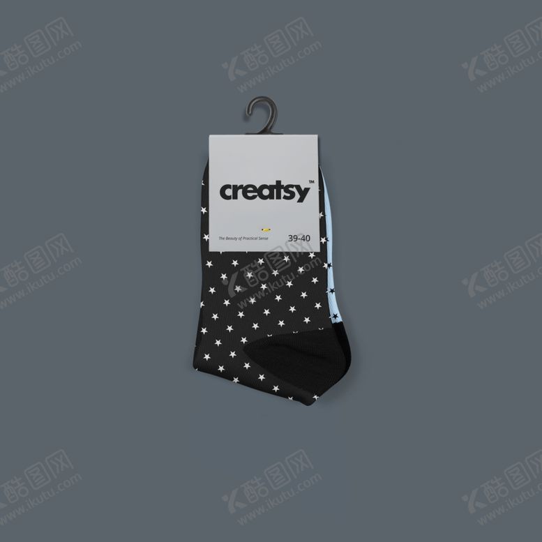 编号：14319409280959114560【酷图网】源文件下载-袜子样机效果图
