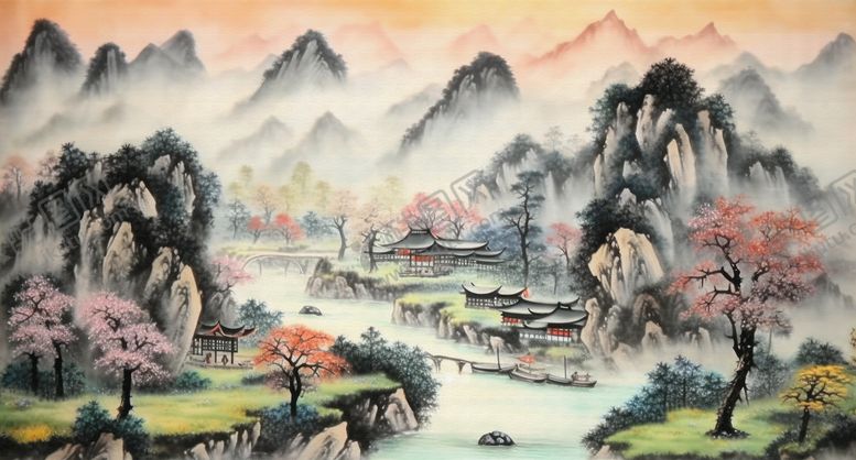 编号：28223310242055162161【酷图网】源文件下载-早春山水