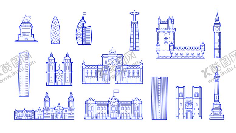 编号：34983909221739084368【酷图网】源文件下载-城市地标建筑素材
