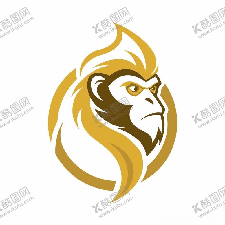 编号：28185801170231445131【酷图网】源文件下载-以金丝猴为创意的简洁logo