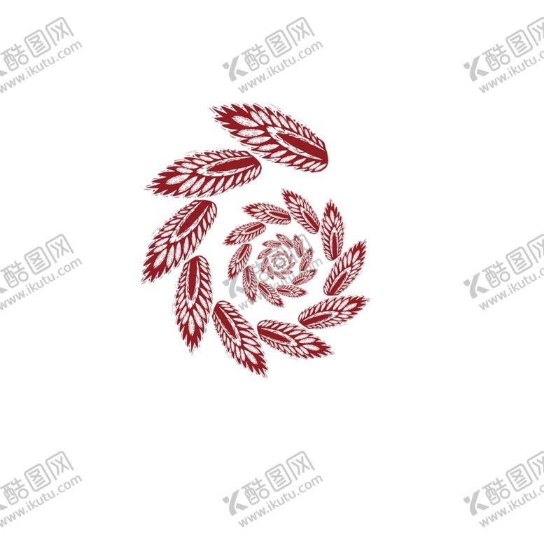 编号：14878707021603203753【酷图网】源文件下载-旋转图案红色花纹设计