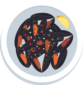美食AI设计素材AI矢量图盘中餐物